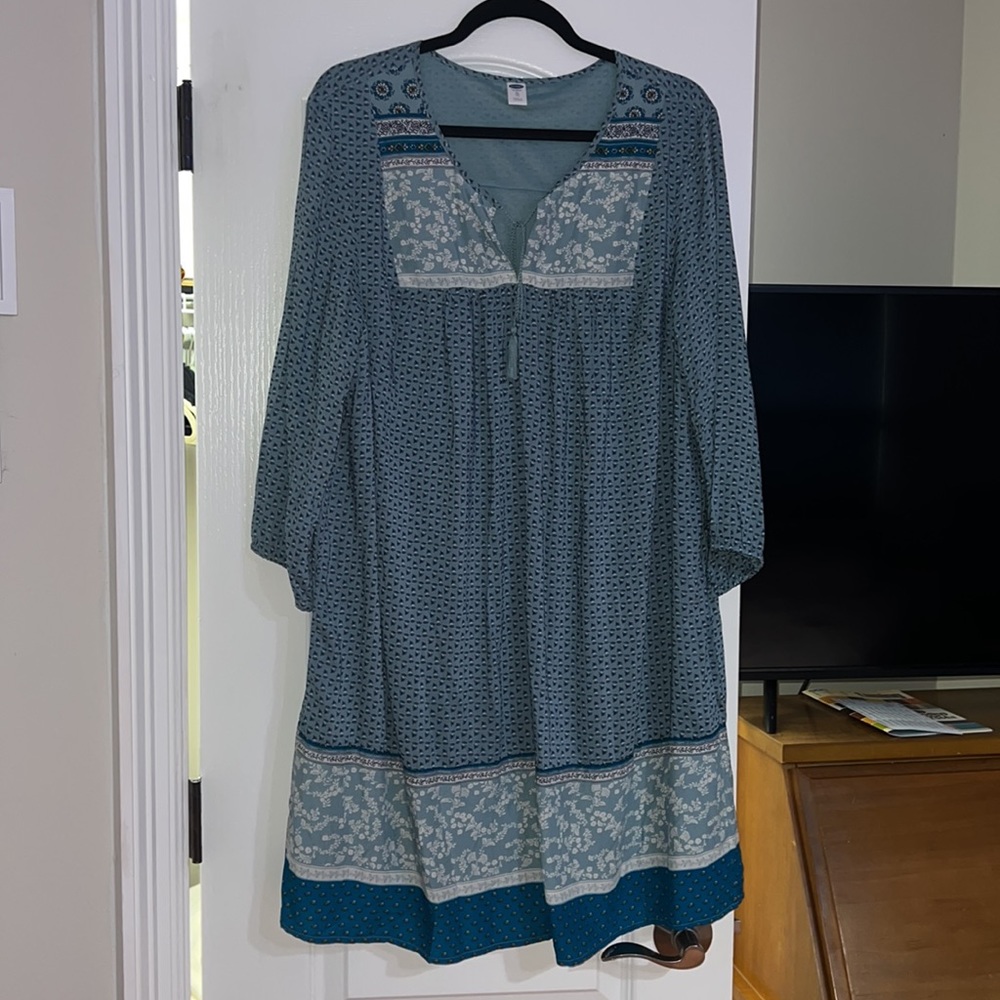 Gap dress. Boho blue, NWT.
